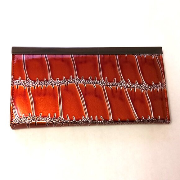 NWOT Quality Faux Leather Red Black Wallets for Women with Multiple Card Slots - Picture 2 of 3